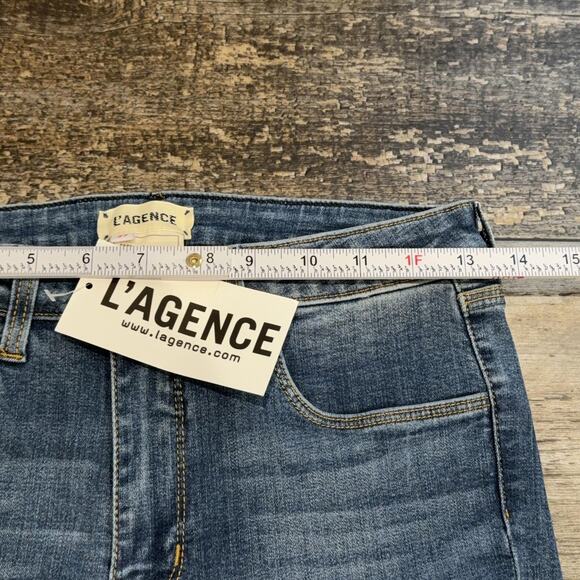 L'Agence Margot Jeans Womens 27 Blue High Rise Skinny Light Vintage Stretch NWT - Picture 7 of 11